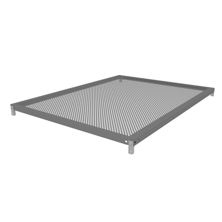 TENNSCO Z-Line Additional Perf. Steel Shelf W/ Clips, 48"Wx36"Dx1 5/16"H, Gry ZMPS-4836-MGY